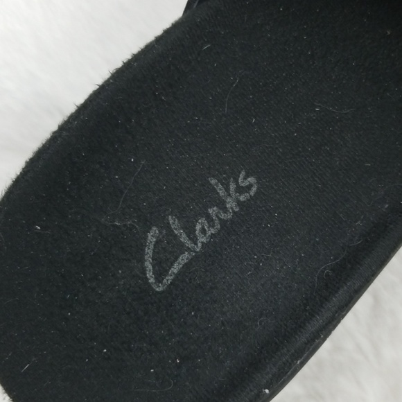 Clark's Black Slide On Clogs - Picture 2 of 8